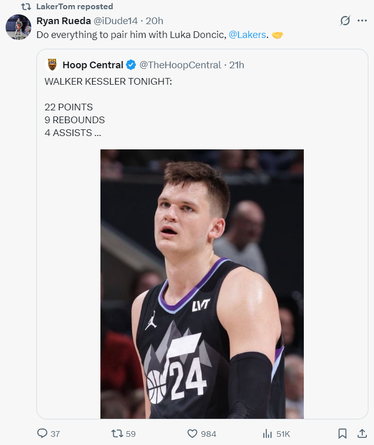 ue, 湖人甚至可, 文班亚马在